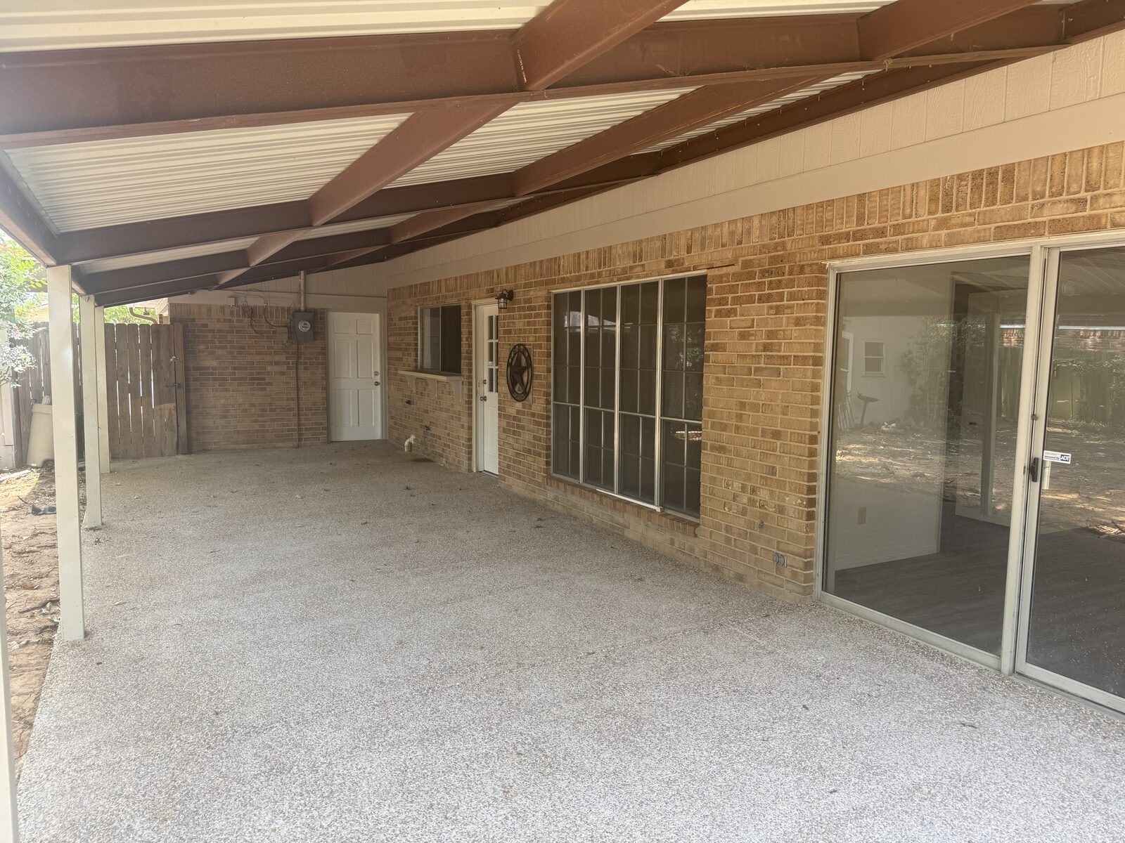 Covered rear patio