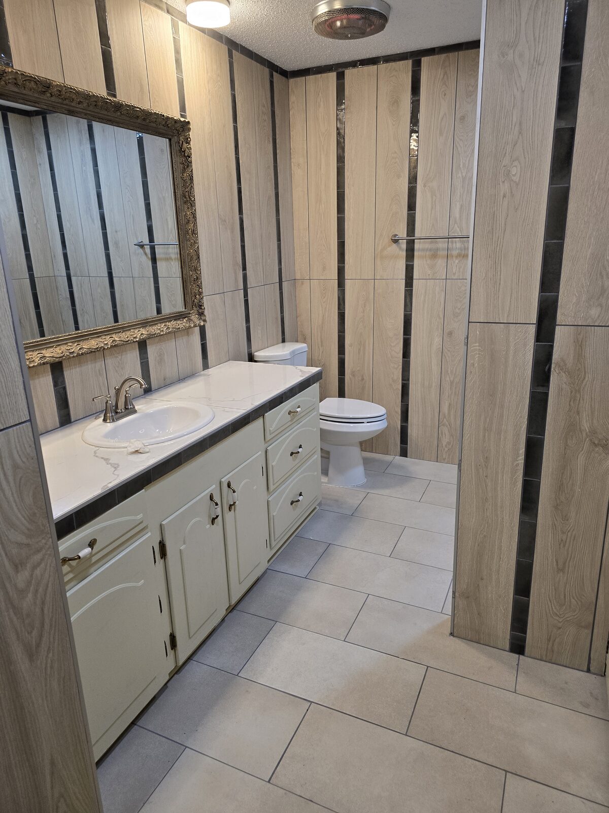 Bathroom with double vanity